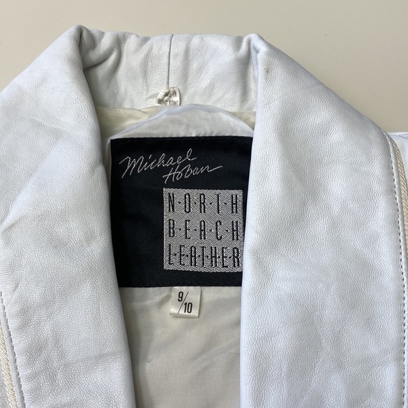 White NorthBeach leather Jacket from the 1980s in very good condition. - Picture 3 of 8